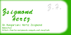 zsigmond hertz business card